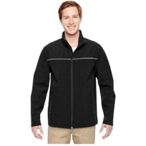 Harriton Men's Black Echo Soft Shell Jacket  Size M